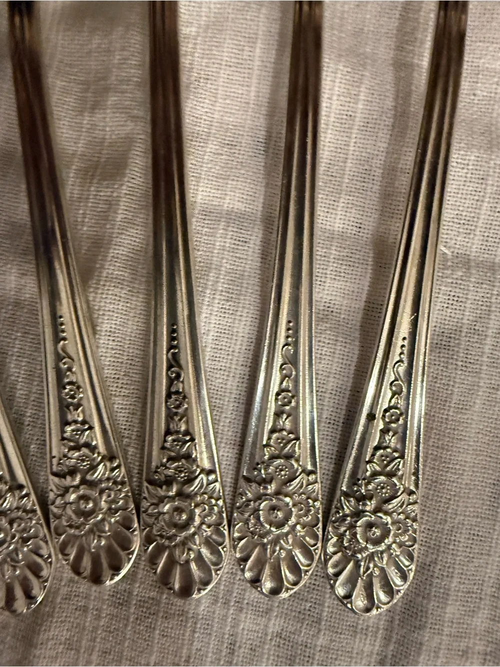 Wm Rogers International Silver Jubilee 8 Salad Forks Silver Plate Flatware